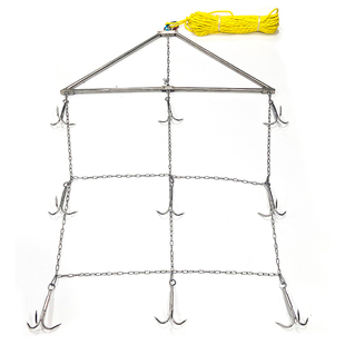 不锈钢水下排钩水域救援打捞救生滚钩加长可拆卸尸体打捞三爪锚钩