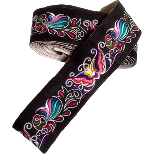 鑫辉刺绣长条花边辅料苗族哈尼族布依族壮族少数民族服装饰机器绣