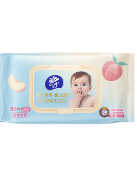 维达手口专用80片4包带盖湿巾