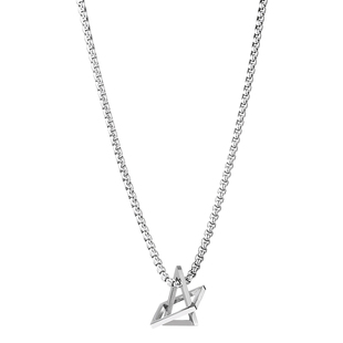 几何双环扣长款项链男款钛钢轻奢男士高级感男生小众毛衣链配饰女