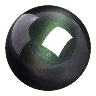 黑曜石散珠子彩虹眼黑耀石水晶玛瑙翡翠玉石手链手串手工单珠配件