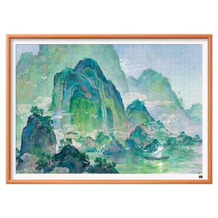 TOI图益拼图成人版1000片解压手工diy玩具东方诗画系列早发白帝城