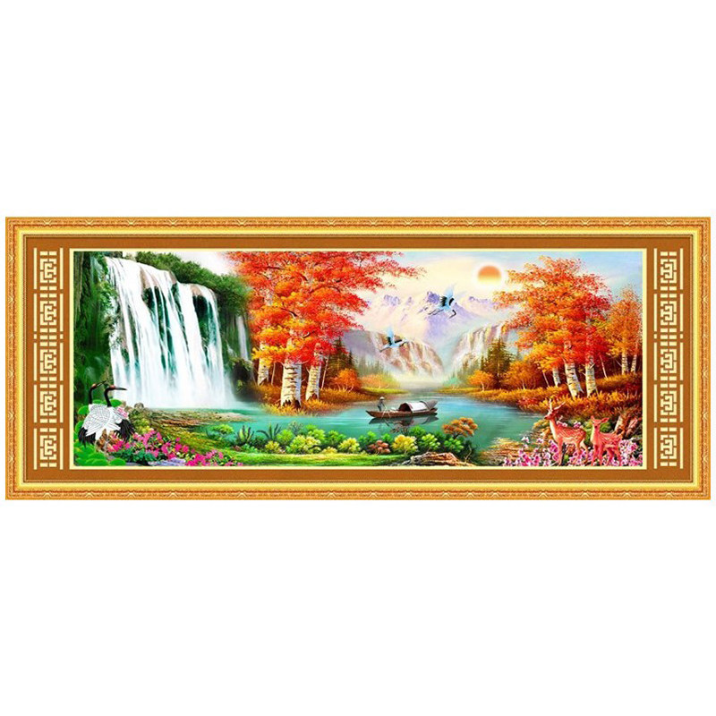 印花办公室油画流水生财十字绣