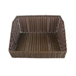 商用梯形藤篮 蔬菜篮 超市水果筐展示篮陈列筐斜口藤编篮框收纳筐