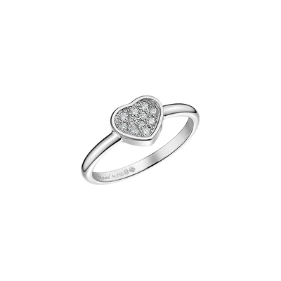 Chopard萧邦18K金钻石爱心戒指