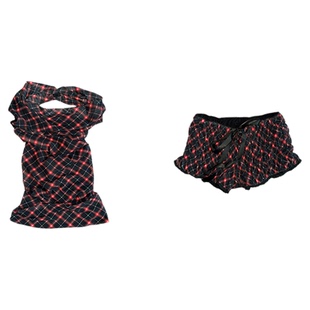 TROPICEYE 25夏两件套原创紧身一字肩背心荡领弹力收腰显瘦套装