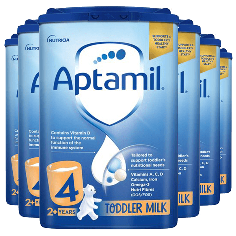 英国爱他美经典版4段2岁+四段易乐蓝罐原装进口婴幼儿奶粉 800gx6