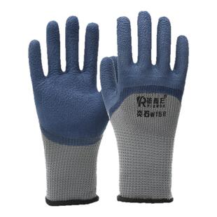 依而仨手套劳保加厚耐磨工作橡胶男工冬季干活冷库防冻加绒保暖