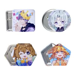 个性马口铁徽章吧唧定制双闪纪念胸章胸针自印二次元周边异形定做