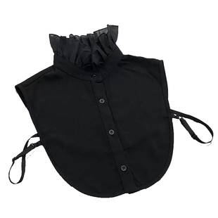 秋冬百搭假领子女木耳边雪纺装饰领口假衣领荷叶边领搭配打底假领