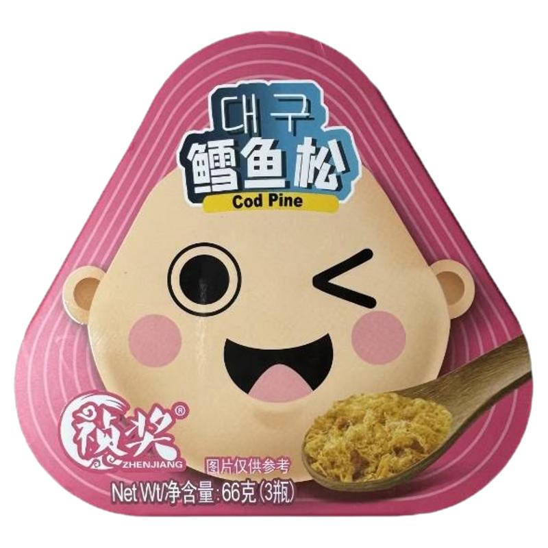 祯奖鳕鱼松66g3罐装宝宝辅食儿童肉松原味零食小吃营养鱼松肉酥
