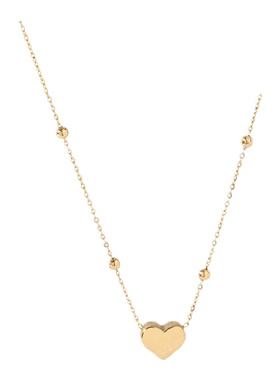 2021新款爱心项链女轻奢小众设计感黄金色ins潮简约冷淡风锁骨链