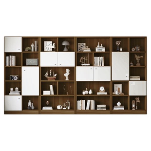 书架书柜落地靠墙办公书柜资料柜组合书房置物架家用展示柜定制