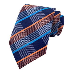 结婚8CM商务手打领带佩斯利腰果花正装男士西装Necktie酒红黑中年