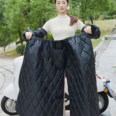 冬天骑电动摩托车防风围裙挡风衣半身裙护腿护膝盖加厚后座挡风被