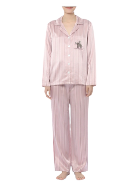 明星同款BEAST野兽派野桃木槿花22姆米真丝睡衣家居服