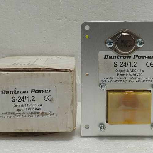 Bentron Power S-24/1.2 Output 24vdc 1.2A Input 115/230 VAC p