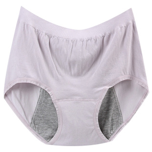 无缝生理内裤女大码高腰防漏经期姨妈裤月经例假纯棉裆安全卫生裤