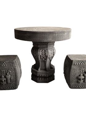 泡沫石凳道具仿真石桌影视造景