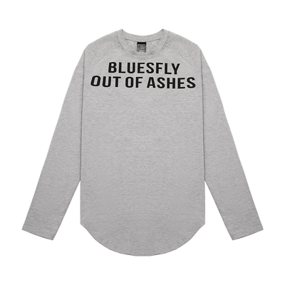 BLUESFLY健身长袖T恤男修身弹力