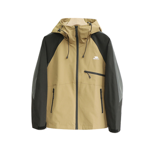 英系户外 男女情侣山系户外轻量三防科技秋季连帽拼接冲锋衣夹克