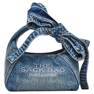 【礼物】MARC JACOBS SACK 迷你丹宁牛仔蝴蝶结可爱风hobo包