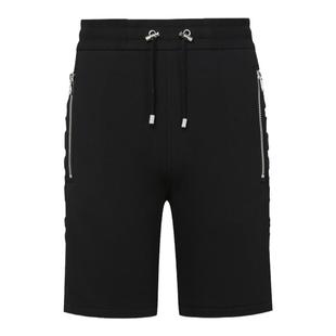 BALMAIN巴尔曼23春夏新品男士经典拉链裤袋设计棉质系绳休闲短裤