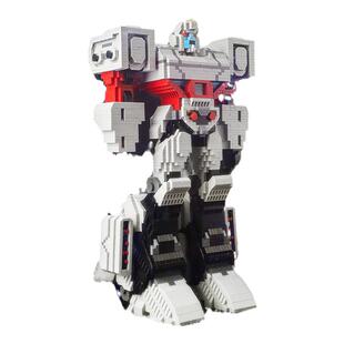 贝乐迪正版授权变形金刚擎天柱威震天益智微型颗粒拼装积木玩具