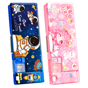 笔袋文具盒卡通铅笔盒女孩款男孩款小学生文具袋一年级男孩子大容量分层笔盒儿童男童幼儿园可爱收纳盒高颜值