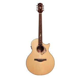 Trumon楚门黑羽950MAG-S7全单民谣尖缺角吉他41寸专业加振电箱款