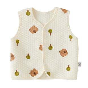 婴儿马甲春秋冬纯棉保暖夹棉儿童马夹新生儿衣服外穿男女宝宝背心