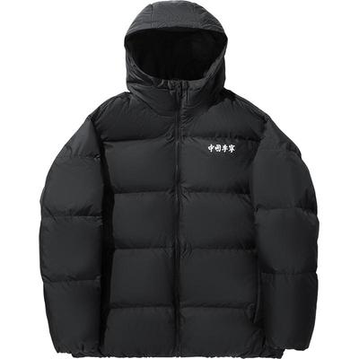 李宁宽松连帽男女同款短羽绒服