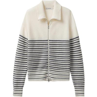 【100%羊毛】播商场同款条纹拉链24秋冬新款针织开衫女BDR4UD3848