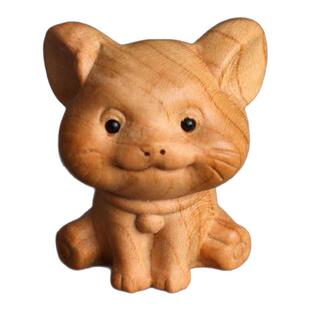 桃木木雕十二生肖鼠牛虎兔龙蛇马羊猴鸡狗猪解压摆件治愈系礼物