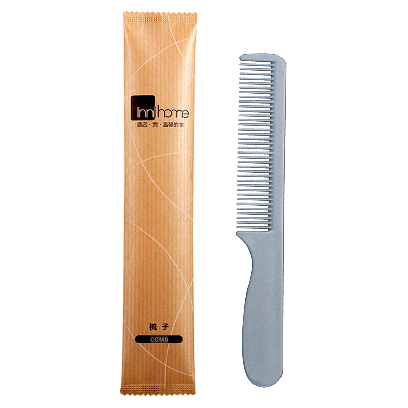 牛皮纸一次性梳子酒店专用高档民宿宾馆洗漱用品客房长条头梳定制