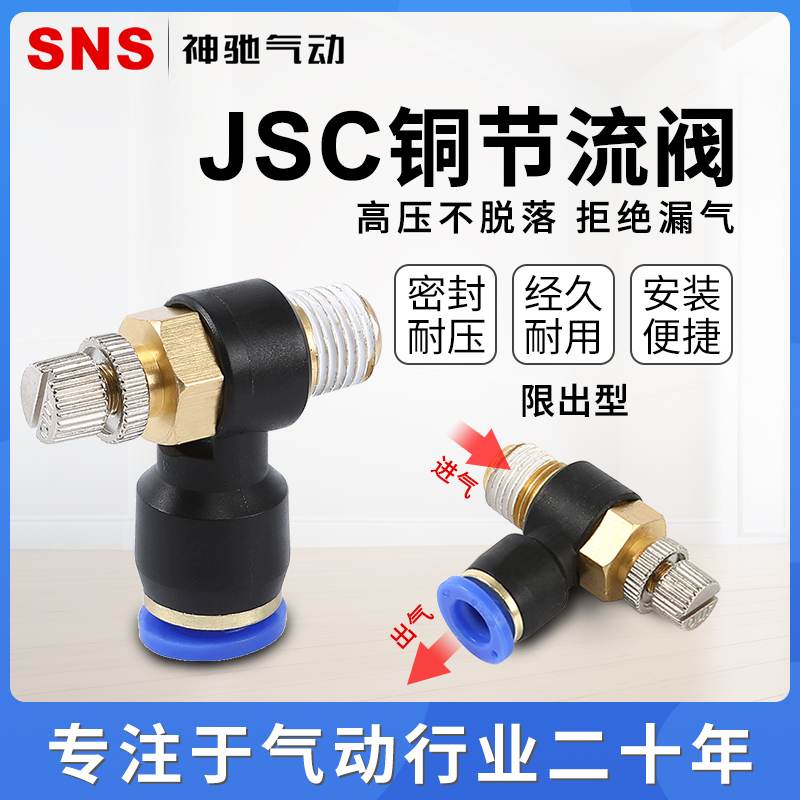 SNS快速接头调速开关JSC8-02插调节流阀SL6-M5/4-01/10-03/12-04