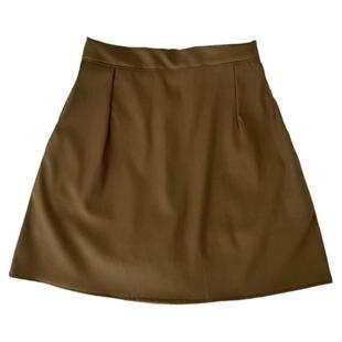 纯色口袋半身裙女2025春秋新款超大码松紧高腰胖mm显瘦小A字短裙