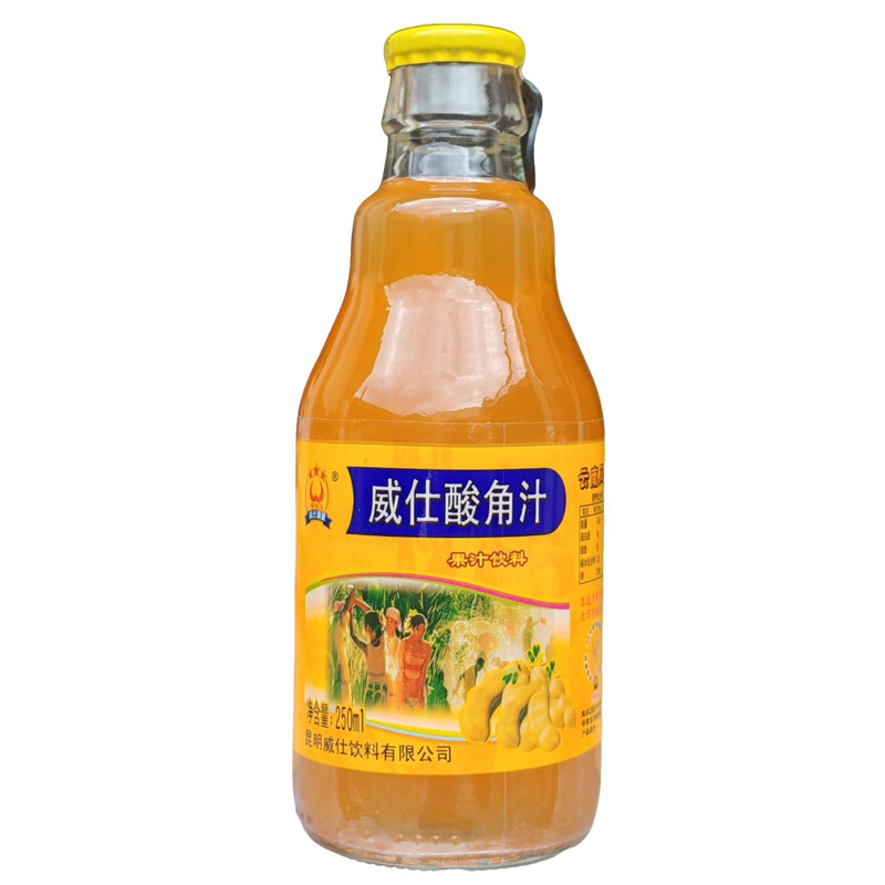 威仕酸角汁饮料云南特产250mL小玻璃瓶装果汁整箱儿时的味道