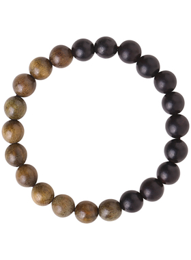 松弛感天然黑曜石手串绿檀文玩饰品手串女真品黑檀木手链檀香木