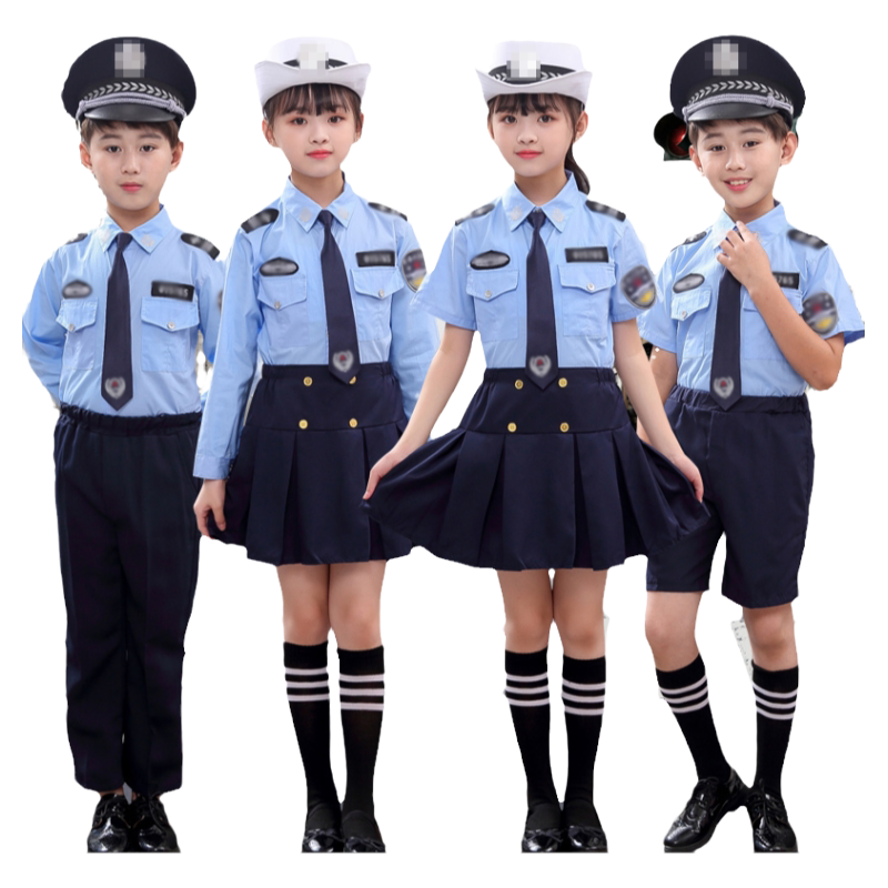 儿童警察服男女童合唱服小交警
