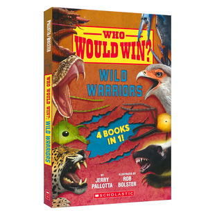Who Would Win Wild Warriors 学乐猜猜谁会赢系列4合1 动物大比拼 儿童趣味百科 STEM科普 英文原版进口儿童图书
