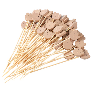 卡通儿童签子一次性冰糖葫芦串串香钵钵鸡签子宝宝关东煮专用竹签