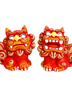 狮三百®庆喜卡通狮子树脂桌面摆件原创创意艺术客厅摆放祝福送礼