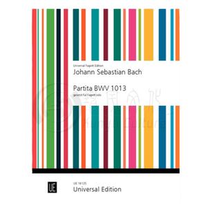 巴赫 帕蒂塔BWV1013 巴松管独奏 维也纳UE原版进口乐谱书 Bach Partita Bassoon Solo UE18135