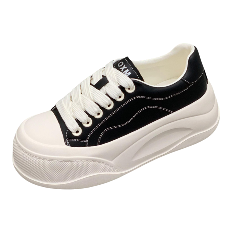 百搭时尚大头厚底轻便休闲小白鞋
