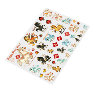 原创2026新款春晚马年热转印贴纸骐骥驰骋卫衣T恤包包烫画贴防水