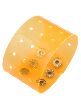 光板带孔轻软塑料瑞丽橘黄橙色透明手链男女手环手镯表演搭配饰品