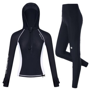 AquaPlay泳衣女长袖长裤遮肚游泳衣浮潜水母衣泳装全身防晒潜水服