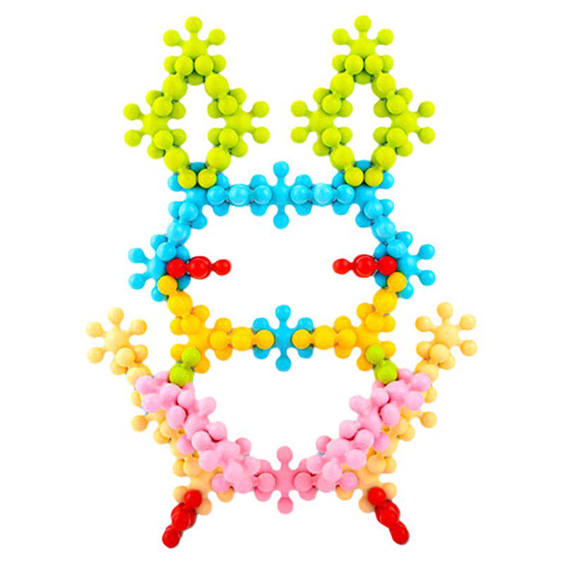 儿童3D雪花片梅花积木玩具