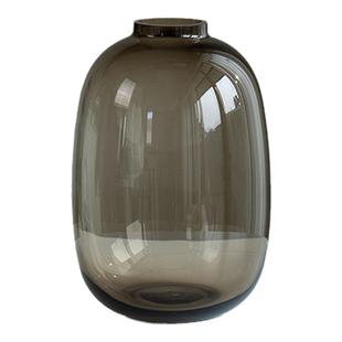 花瓶轻奢高级感大肚玻璃透明客厅雪柳干枝水养插花瓶餐桌装饰摆件